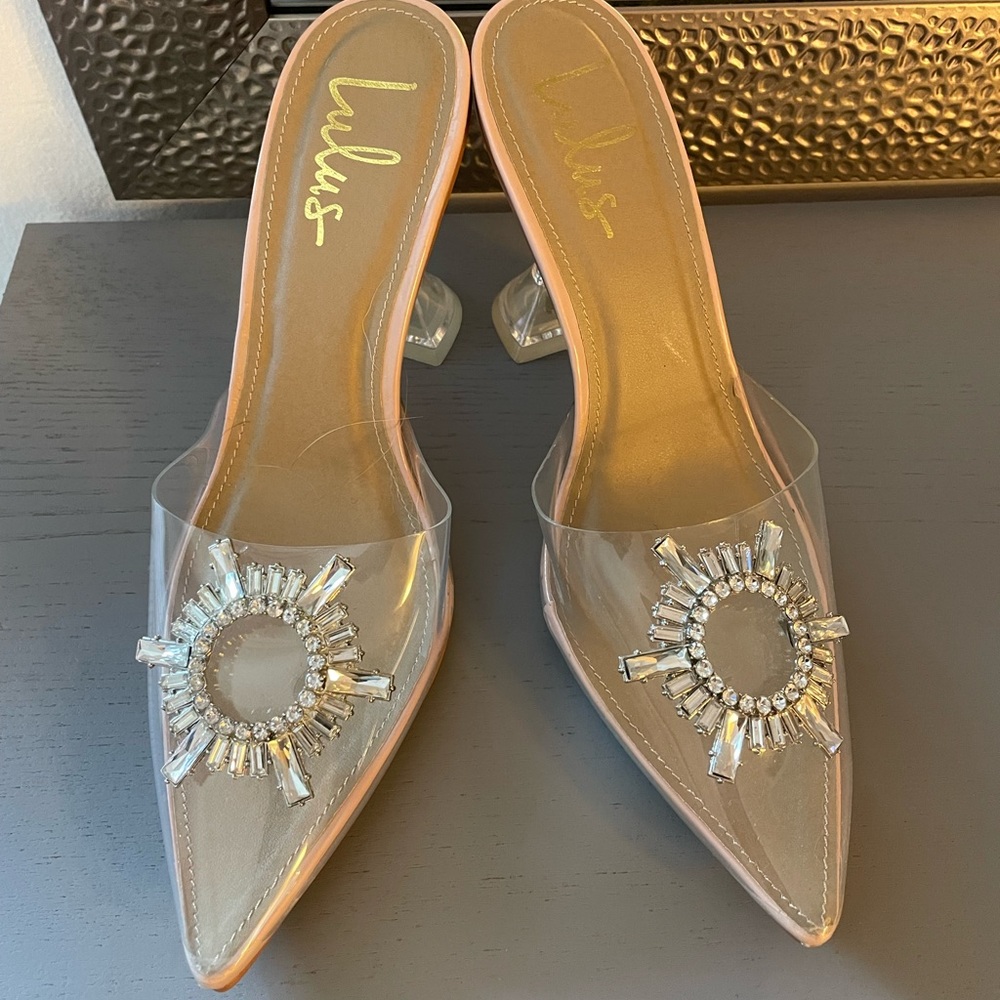 Lulus pointed toe heeled sandals. New, never been worn.